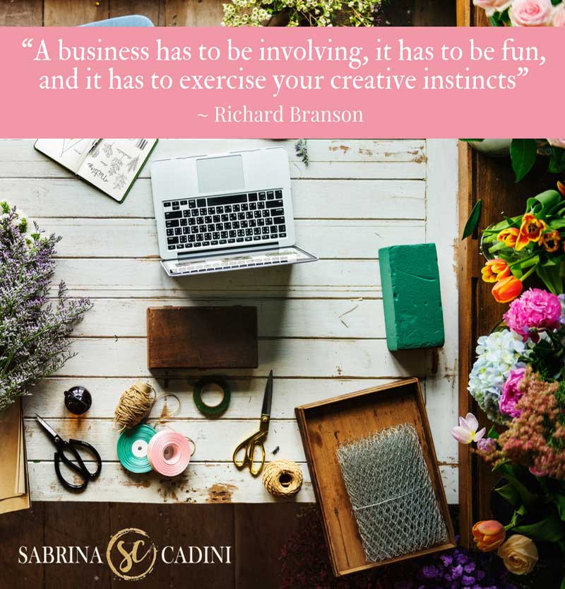 sabrina cadini wedding business coach discussing creative instincts in business for entrepreneurs as part of the #mondaymovesme series