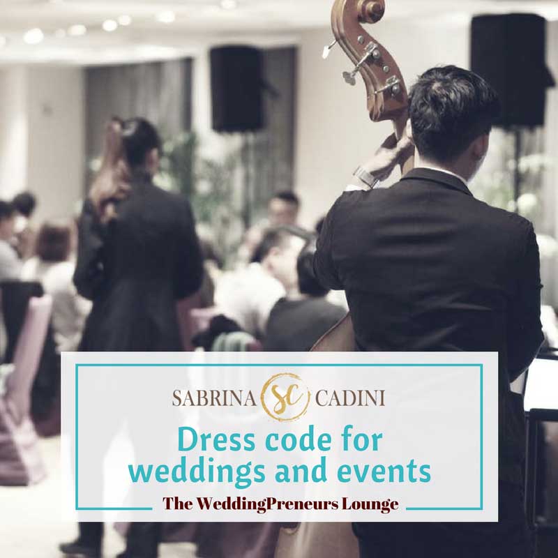 sabrina cadini on the weddingpreneurs lounge talking about dress code for weddings and events business coach