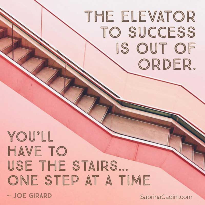 sabrina cadini elevator to success out of order take the stairs one step at a time weddingpreneurs business coach entrpepreneurs